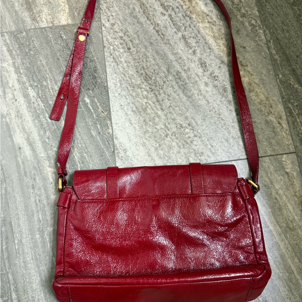 Marc By Marc Jacobs Burgundy Leather Crossbody with Gold Hardware - Picture 4 of 11